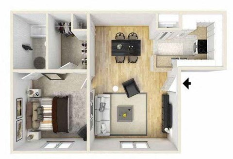 A1 1 BED 1 BATH at Northlake Apartments, Florida